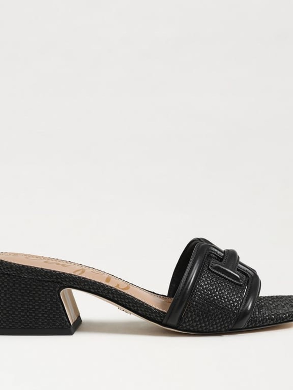 Sam Edelman Waylon Slide Sandal Black Weave - Picture 2 of 7